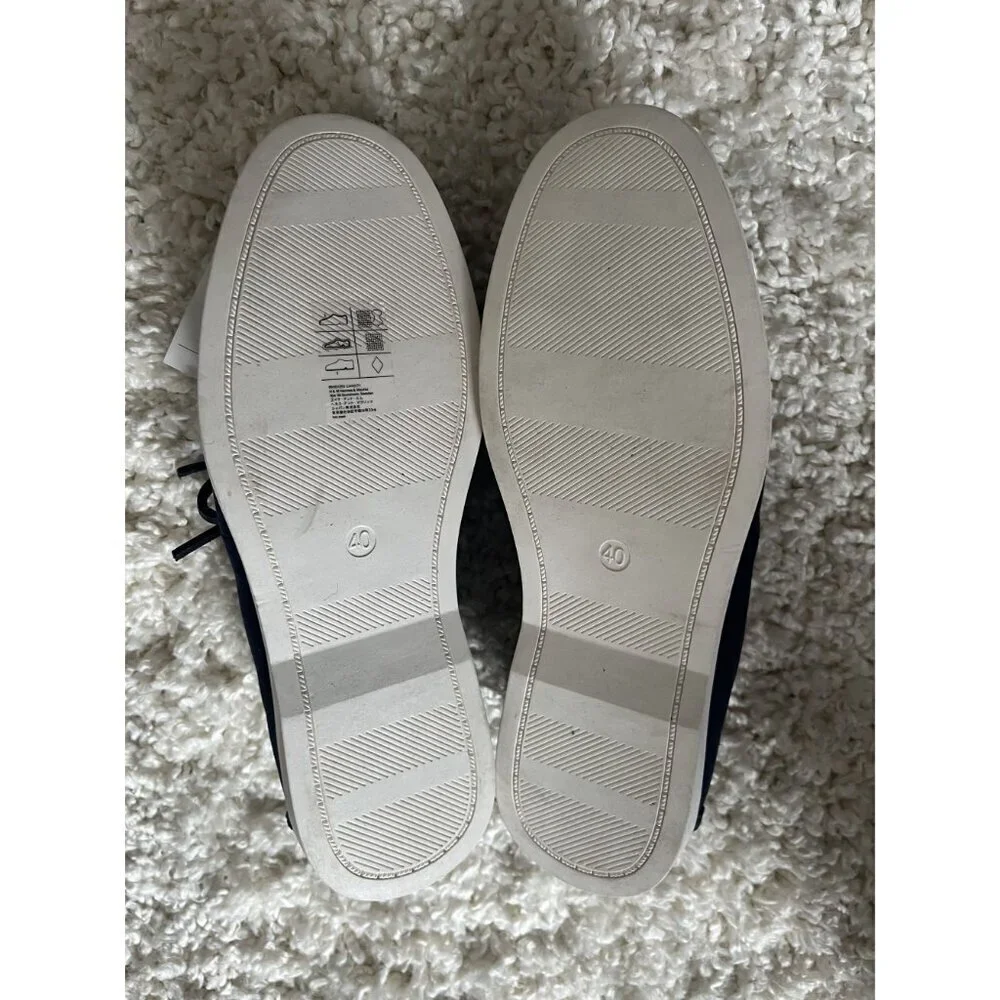 H&M Men's Navy Blue Boat Shoes NWT 7.5 40